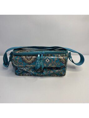 Vera Bradley Insulated Lunch Cooler Totally Turquoise Pocket Vinyl Retired